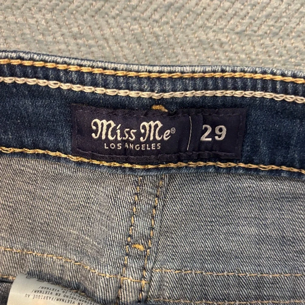 Miss Me Blue Jean Shorts with Button Accents - Picture 5 of 11